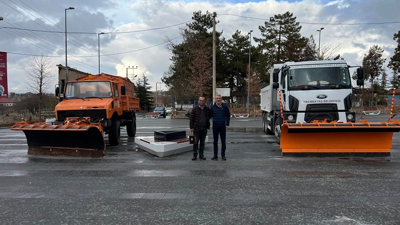 Hacıbektaş Belediyesi kar küreme aracını çiftledi!