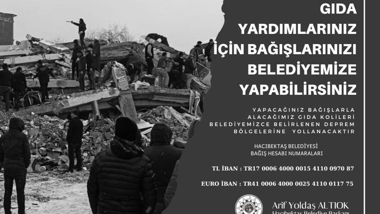 Hacıbektaş Belediyesi topladığı nakdi yardımları gıda kolisi olarak deprem bölgesine yolluyor