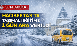 Hacıbektaş'ta Taşımalı Eğitime 1 Gün Ara