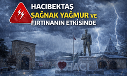 Hacıbektaş’ta Sağanak ve Fırtına Etkili Oluyor: Çarşamba Pazarı Yağmura Yakalandı