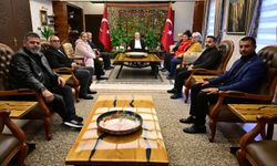 Başkan Kaim Beraberindeki Heyetle Vali Ali Fidan'ı Ziyaret Etti