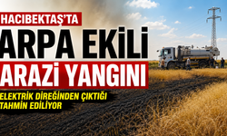 Hacıbektaş’ta Arpa Ekili Arazide Yangın: Alevler Kısa Sürede Kontrol Altına Alındı