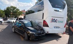 Hacıbektaş’ta Uğur Mumcu Parkı Önünde Maddi Hasarlı Trafik Kazası
