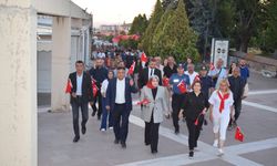 Hacıbektaş'ta Bayrak Yürüyüşüyle 15 Temmuz Anması