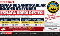 Hacıbektaş Esnaf ve Sanatkârlar Kredi ve Kefalet Kooperatifi’nden Esnafa Kredi Duyurusu