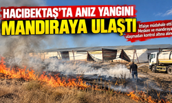 Hacıbektaş’ta Anız Yangını Mandıraya Ulaştı