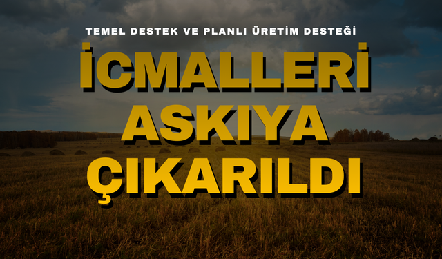 Destekleme İcmalleri Askıda