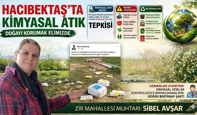 Hacıbektaş’ta Kimyasal Atık Tepkisi: Çiftçi Durumu Paylaştı, Muhtardan Uyarı Geldi
