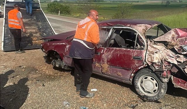 Hacıbektaş’ta Otomobil Takla Attı: Maddi Hasar Oluştu