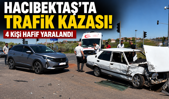 Hacıbektaş’ta Trafik Kazası: 4 Kişi Hafif Yaralandı