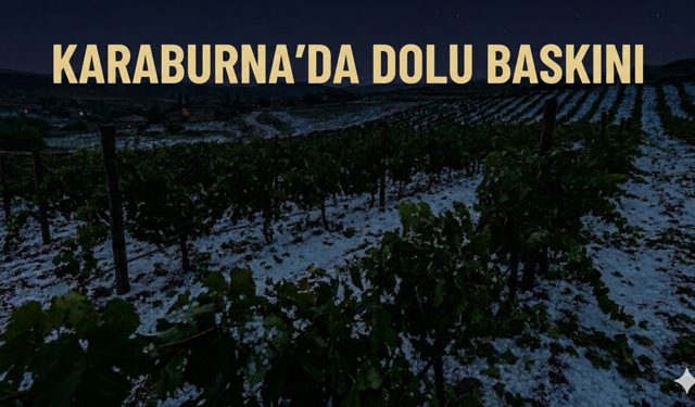 Karaburna’da Dolu Baskını: Çiftçinin Gözü Kulağı Arazide