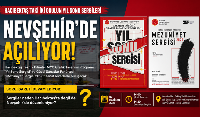 Hacıbektaş’taki İki Okulun Yıl Sonu Sergileri Nevşehir’de Açılıyor