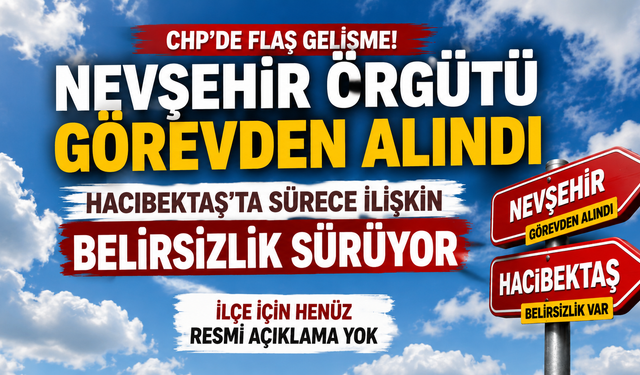 CHP’de Nevşehir Örgütü Görevden Alındı: Hacıbektaş’ta Sürece İlişkin Belirsizlik Sürüyor
