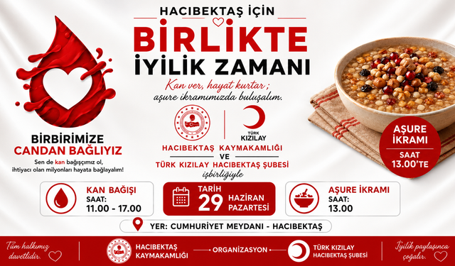 Cumhuriyet Meydanı’nda İyilik Buluşması: Kan Bağışı ve Aşure İkramı Bir Arada