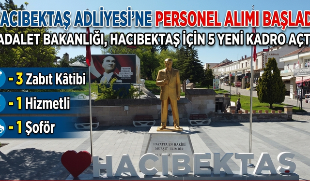 Hacıbektaş Adliyesi’ne Yeni Personel Alımı!