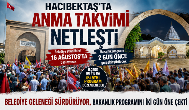 Hacıbektaş'ta Anma Takvimi Netleşti: Belediye ve Bakanlık Bu Yıl da Ayrı Program Düzenleyecek