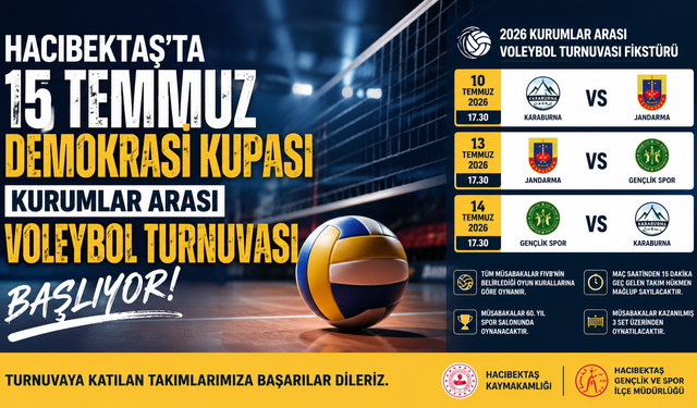 Hacıbektaş’ta Kurumlar Arası Voleybol Heyecanı Başlıyor