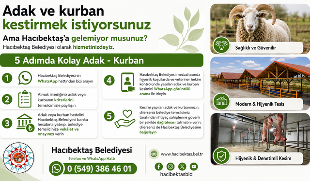 Hacıbektaş Belediye Mezbahası Kurbanlık Adaklık