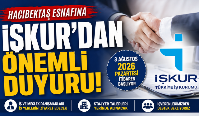Hacıbektaş'ta İŞKUR'dan Stajyer Uygulaması İçin İş Yeri Ziyaretleri Başlıyor