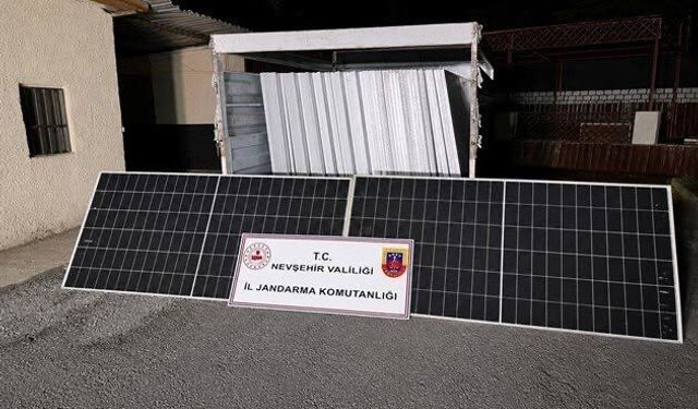 Hacıbektaş'ta Çalınan 59 Güneş Enerjisi Paneli Jandarma Operasyonuyla Bulundu