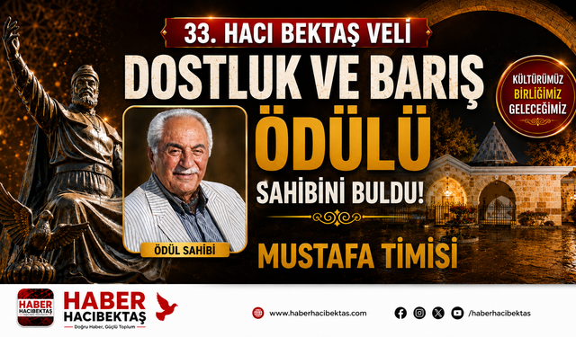 33. Hacı Bektaş Veli Dostluk ve Barış Ödülü'nün Sahibi Mustafa Timisi Oldu