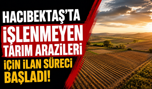 Hacıbektaş’ta İşlenmeyen Tarım Arazileri İçin İlan Süreci Başladı