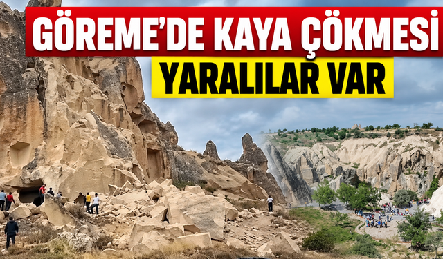 Göreme Açık Hava Müzesi Yakınında Peri Bacasında Kaya Çökmesi: Yaralılar Var