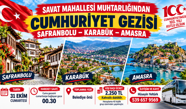 Savat Mahallesi’nden Cumhuriyetin 103. Yılına Özel Safranbolu, Karabük ve Amasra Gezisi