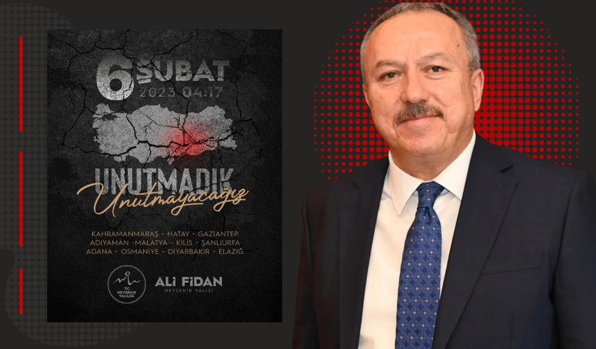 Vali Ali Fidan'dan 6 Şubat Mesajı