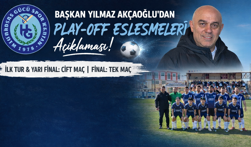 Başkan Yılmaz Akçaoğlu Play-Off Eşleşmelerini Paylaştı