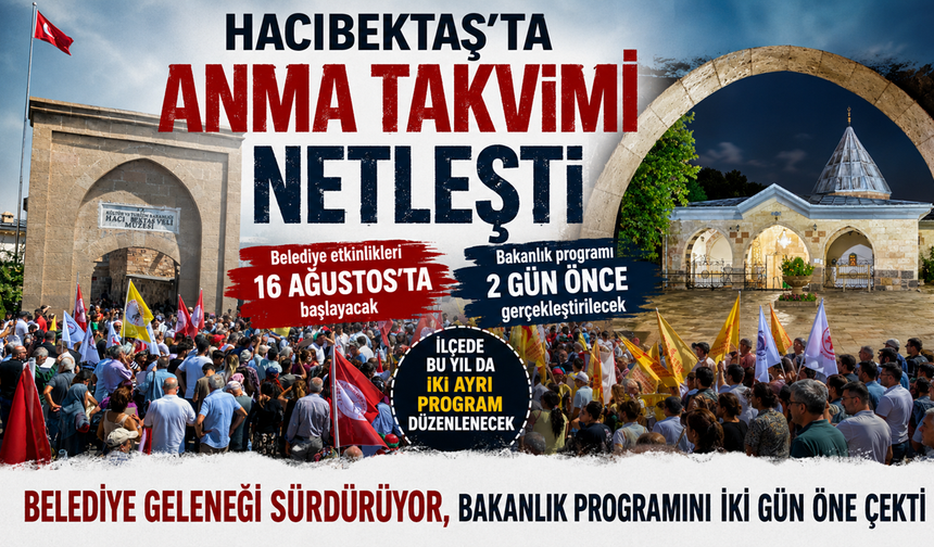 Hacıbektaş'ta Anma Takvimi Netleşti: Belediye ve Bakanlık Bu Yıl da Ayrı Program Düzenleyecek