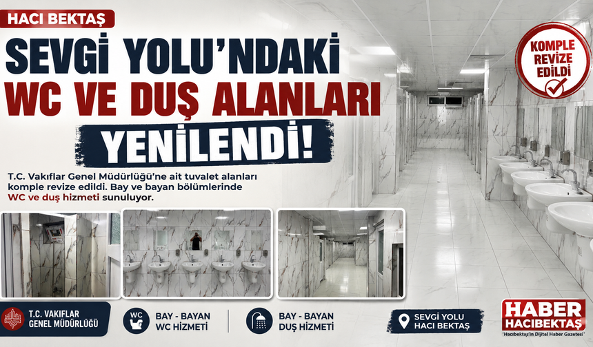 Hacıbektaş Sevgi Yolu’ndaki WC ve Duş Alanları Yenilendi