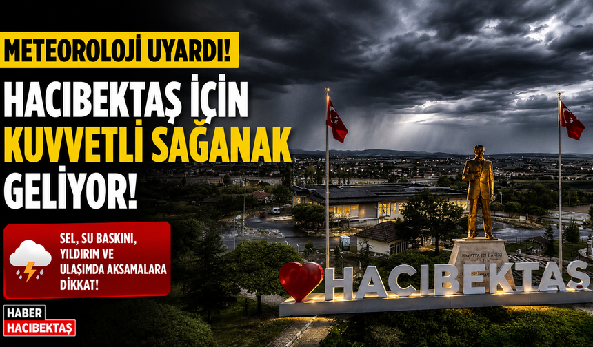 Hacıbektaş İçin Meteoroloji Uyarısı: Kuvvetli Sağanak ve Gök Gürültülü Yağış Bekleniyor