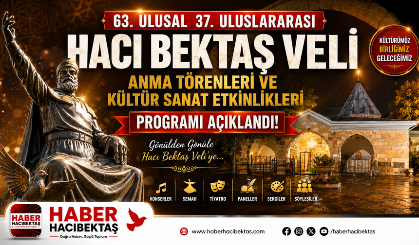 63. Ulusal, 37. Uluslararası Hacı Bektaş Veli Anma Törenleri ve Kültür Sanat Etkinlikleri Programı Açıklandı