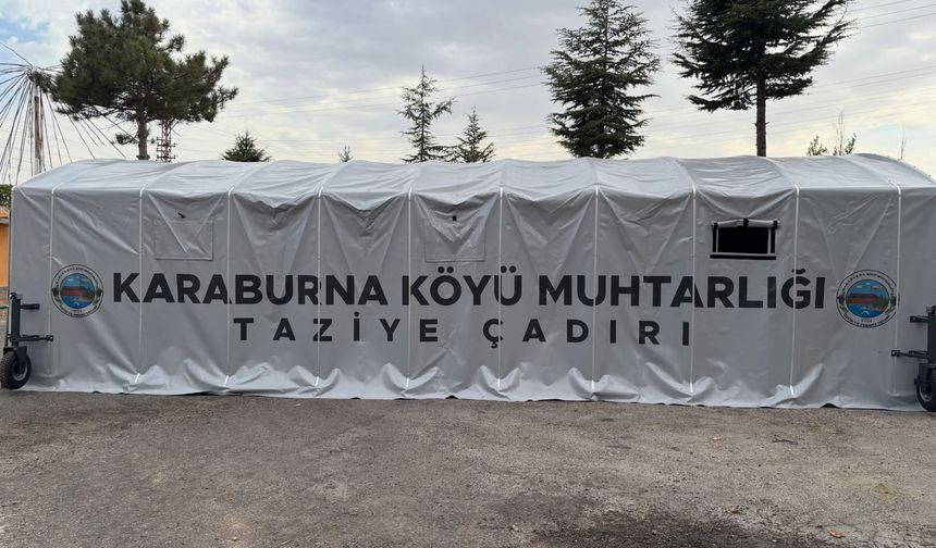 Karaburna Köyü’ne Katlanabilir Taziye Çadırı Kazandırıldı