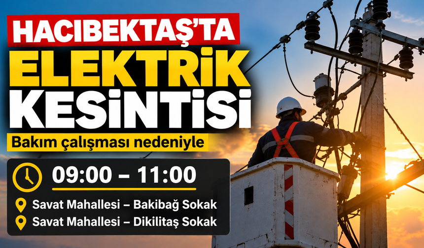 Hacıbektaş’ta İki Sokakta Elektrik Kesintisi