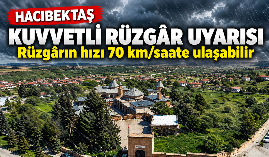 Hacıbektaş İçin Fırtına Uyarısı: Rüzgârın Hızı 70 Kilometreye Ulaşabilir
