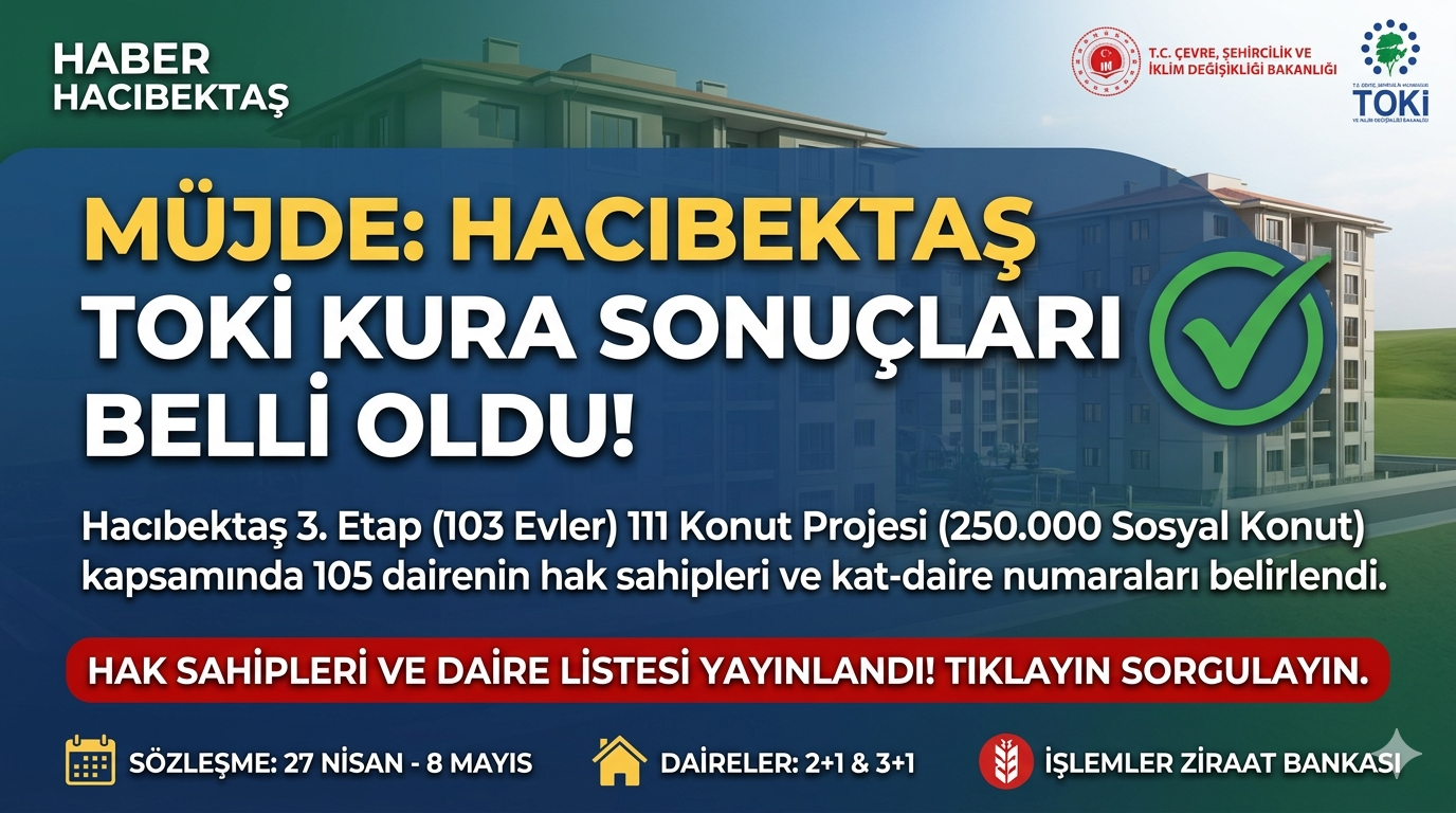 Hacıbektaş TOKİ Kura Sonuçları Belli Oldu! İşte Yeni Komşular