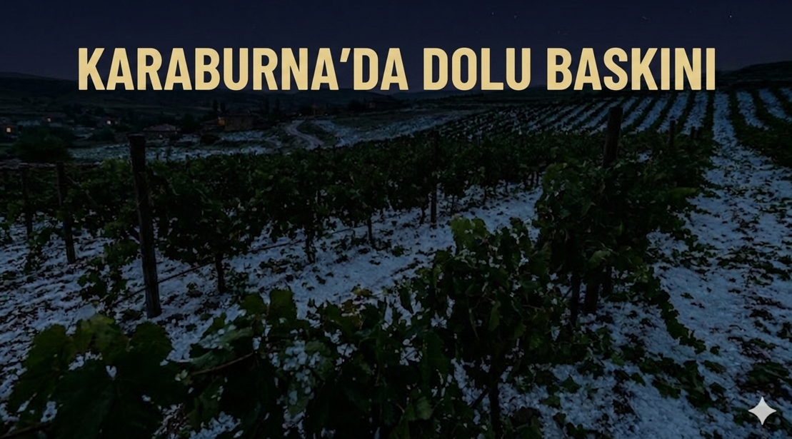 Karaburna’da Dolu Baskını: Çiftçinin Gözü Kulağı Arazide