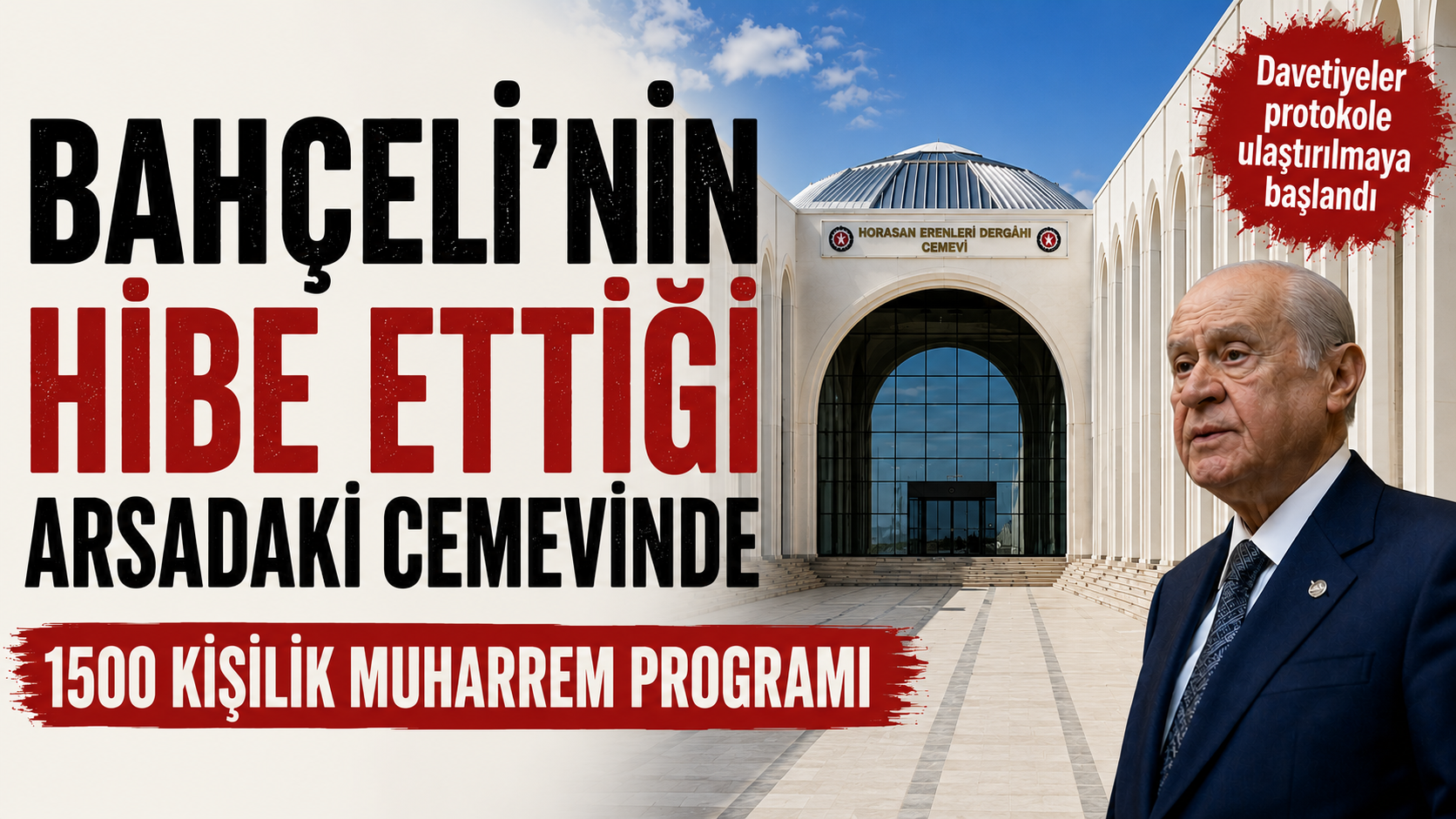 Bahçeli'nin Hibe Ettiği Arsadaki Cemevinde 1500 Kişilik Muharrem Programı