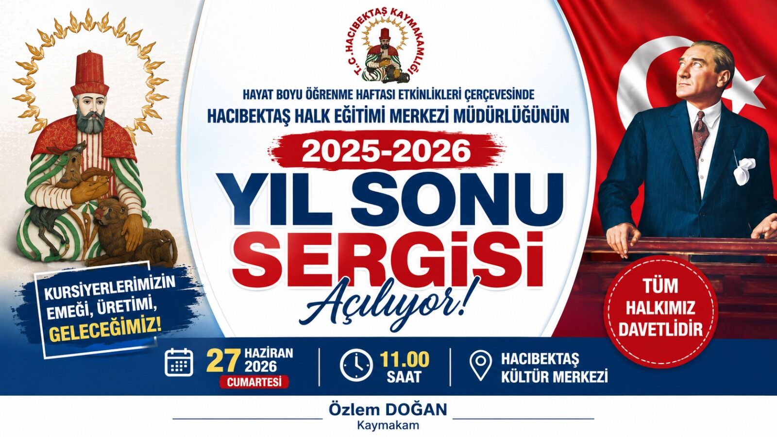 Hacıbektaş Halk Eğitim Merkezi Yıl Sonu Sergisi 27 Haziran’da Açılıyor