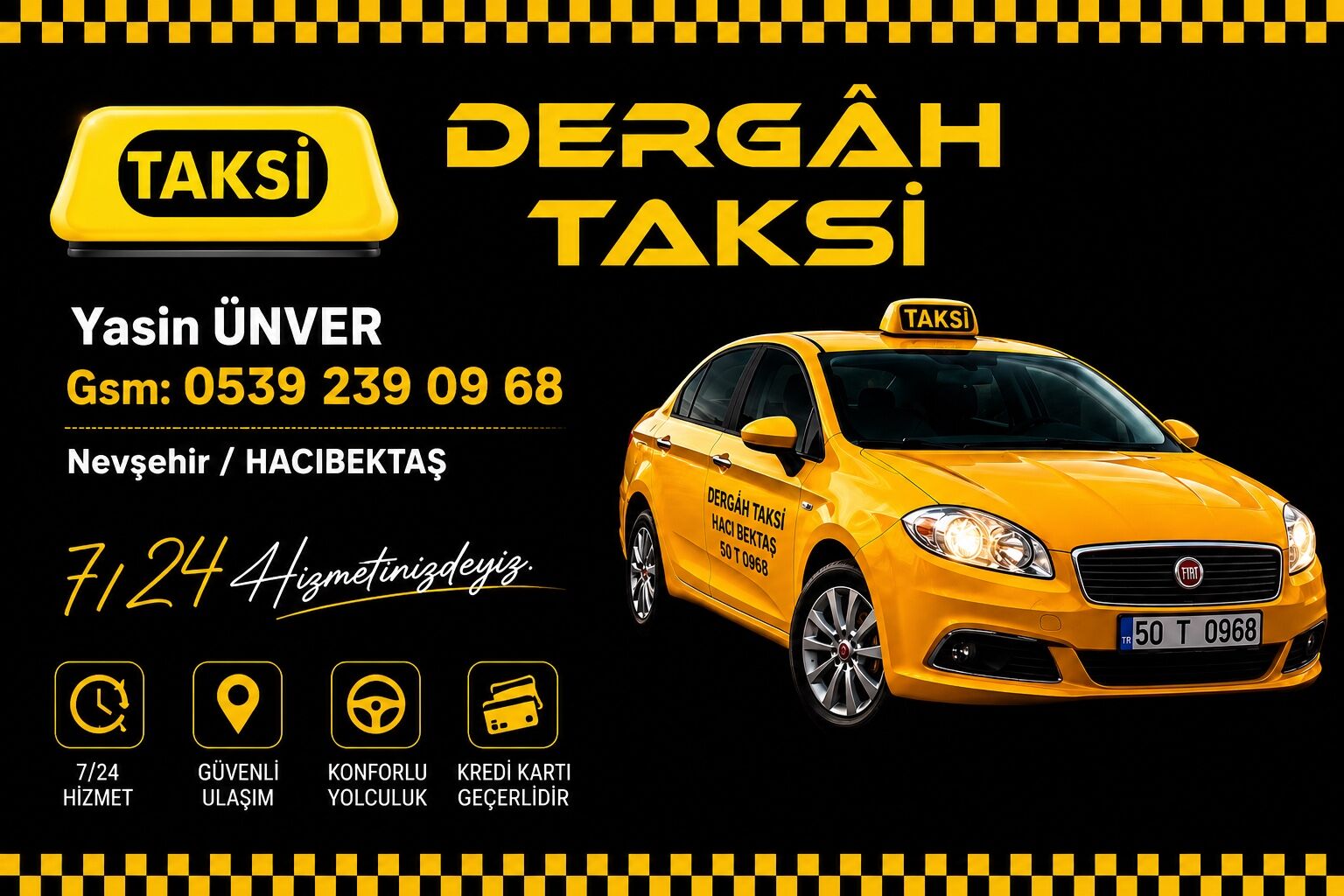 Hacıbektaş’ta Dergâh Taksi Ailesine Yeni İsim: Yasin Ünver Göreve Başladı