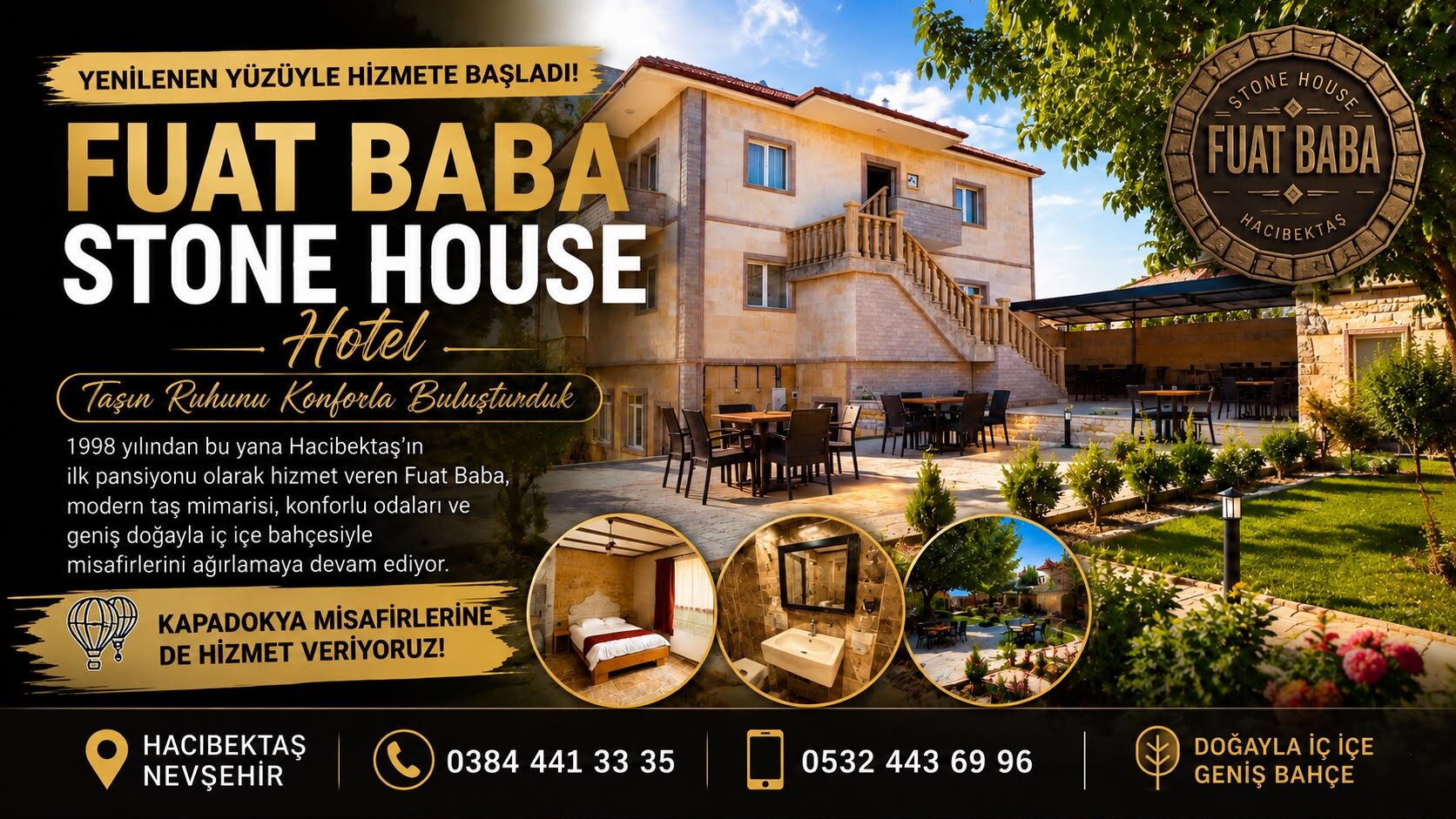 Fuat Baba Stone House Hotel Yenilenen Yüzüyle Hizmete Başladı