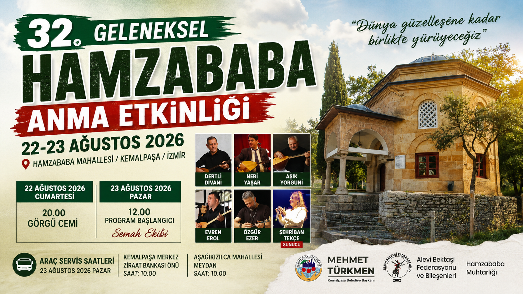 32. Geleneksel Hamzababa Anma Etkinliği 22-23 Ağustos’ta Gerçekleştirilecek