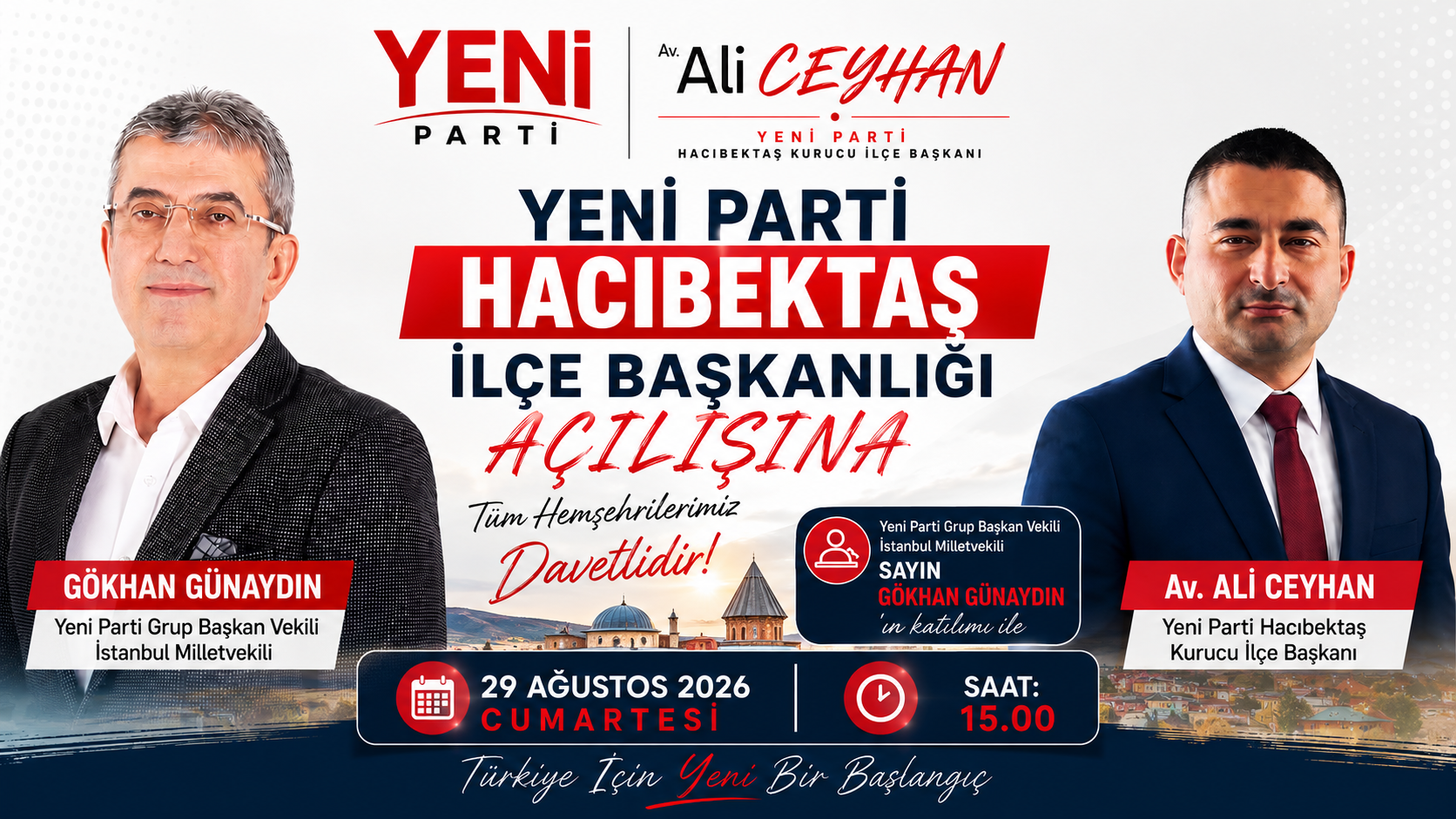 Yeni Parti Hacıbektaş İlçe Başkanlığı Açılışa Hazırlanıyor