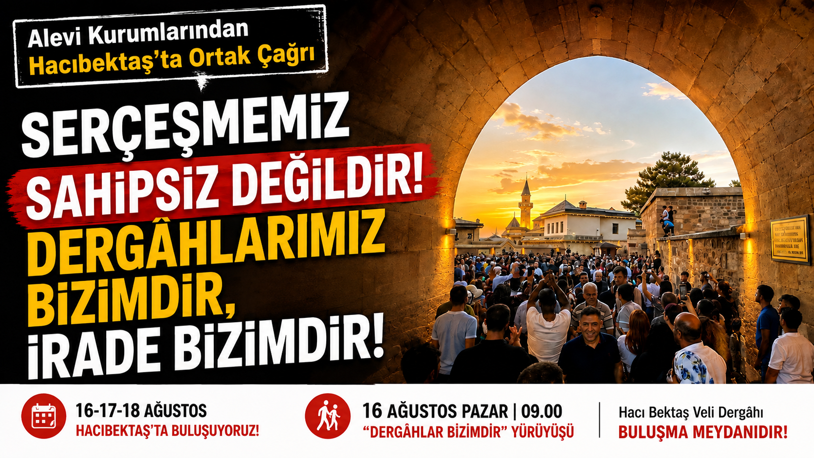 Alevi Kurumlarından Hacıbektaş Çağrısı: “Serçeşmemiz Sahipsiz Değildir, Dergâhlarımız Bizimdir”