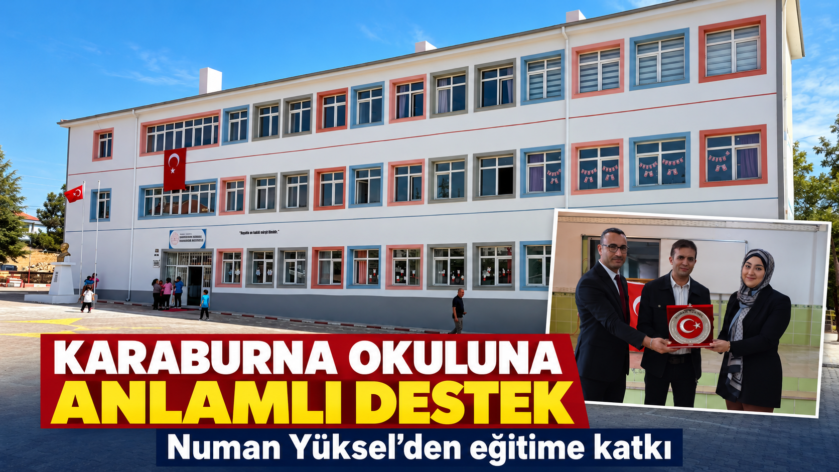 Numan Yüksel’den Karaburna Köyü Okuluna Anlamlı Destek