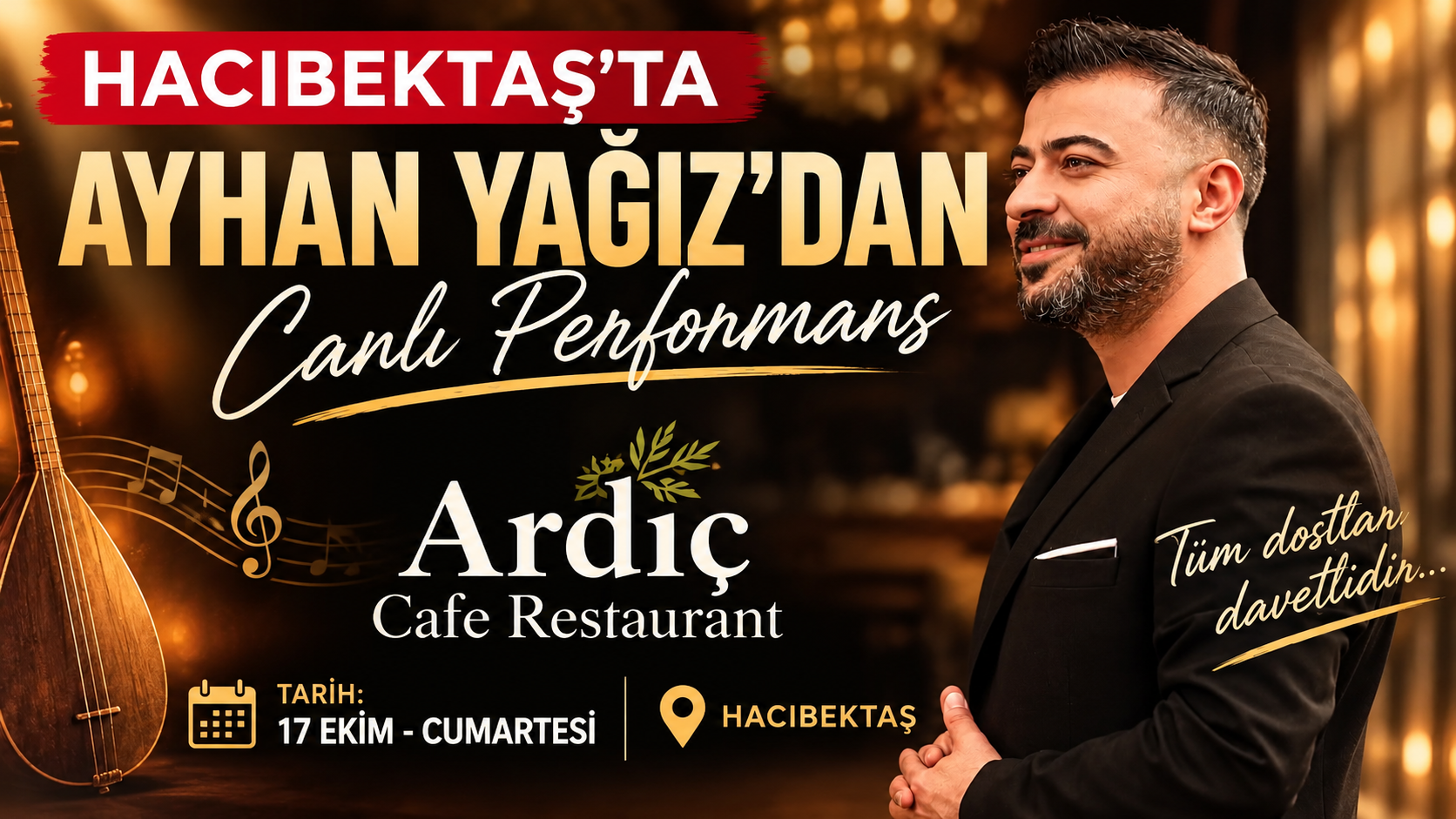 Hacıbektaş’ta Ayhan Yağız’dan Canlı Performans