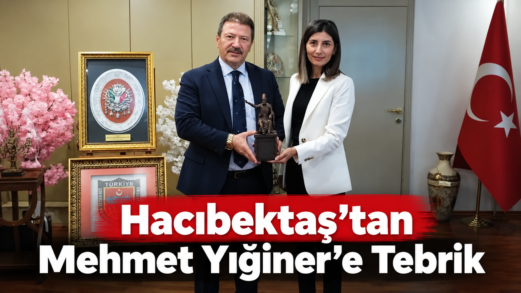 Hacıbektaş Esnaf Odası’ndan Mehmet Yığiner’e Tebrik Ziyareti