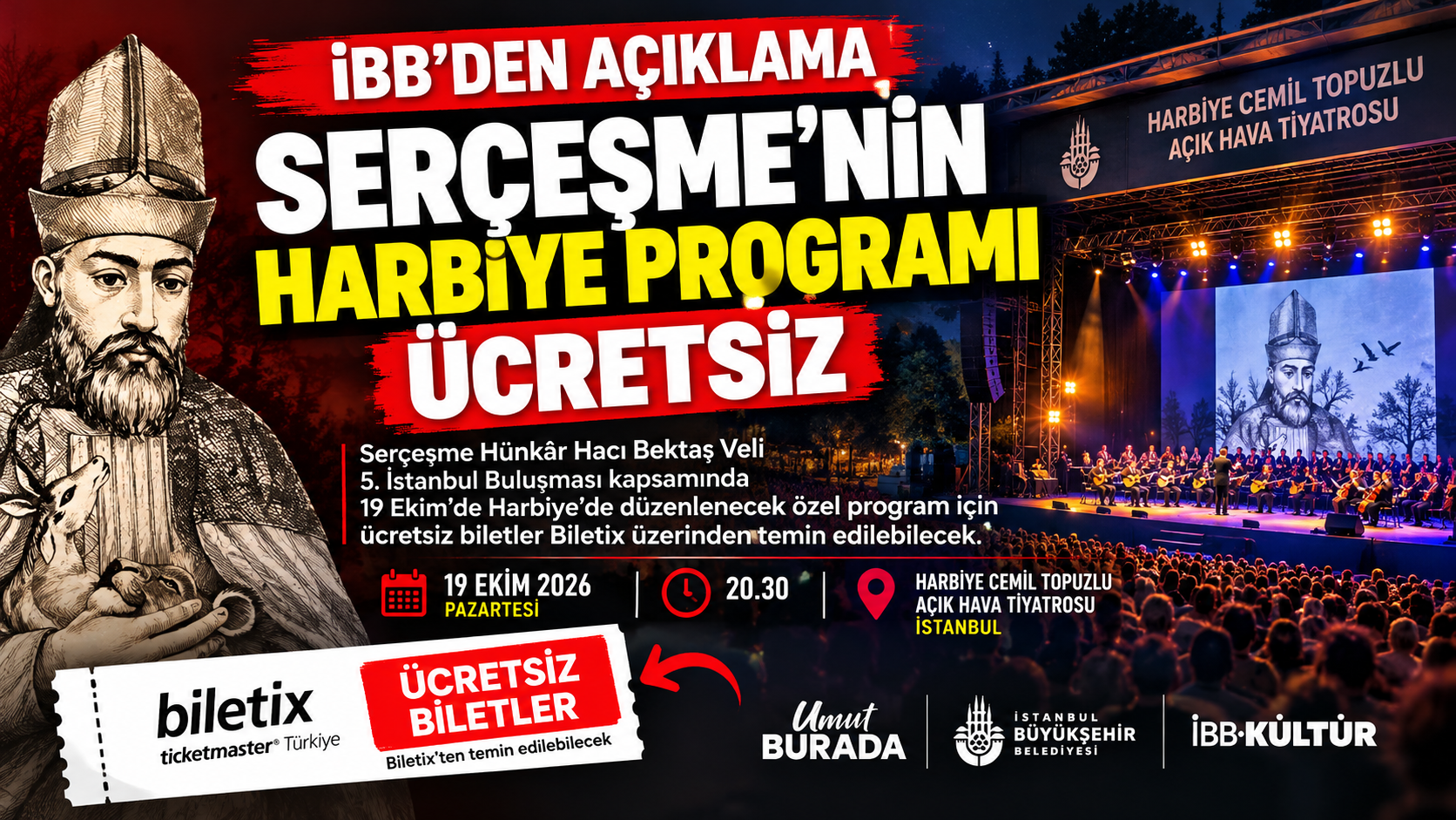 İBB Açıkladı: Serçeşme’nin Harbiye Programı Ücretsiz